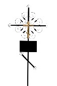  Крест металлический "Завитушка"